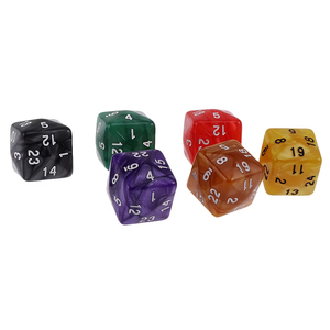 Vente en gros de dés à douze faces en acrylique transparent de couleurs mélangées aléatoires, personnalisés, pour les jeux de divertissement - Product Image 3