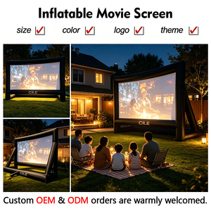 Écran de cinéma gonflable géant pour l'extérieur, taille personnalisée, écran de projection, kit de cinéma pop-up avec souffleur et sac - Product Image 1