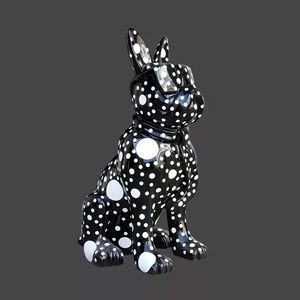 低MOQ彫刻プロジェクトフレンチブルドッグ像犬像落書きカスタムブルドッグサングラス像 - Product Image 6