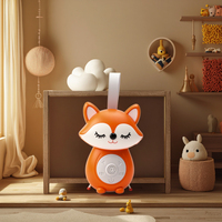 Boîte à musique berceuse pour bébé, machine à bruit blanc pour le sommeil, minuterie 15/30/60 minutes, portable, piles AAA, sangle en silicone, design animal de dessin animé