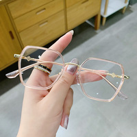 Gafas de Miopía con Marco Cuadrado Sin Montura, Forma de Diamante, Anti Luz Azul, TR90, Degradado, Semi-Metálicas, Venta al Por Mayor del Fabricante 9327
