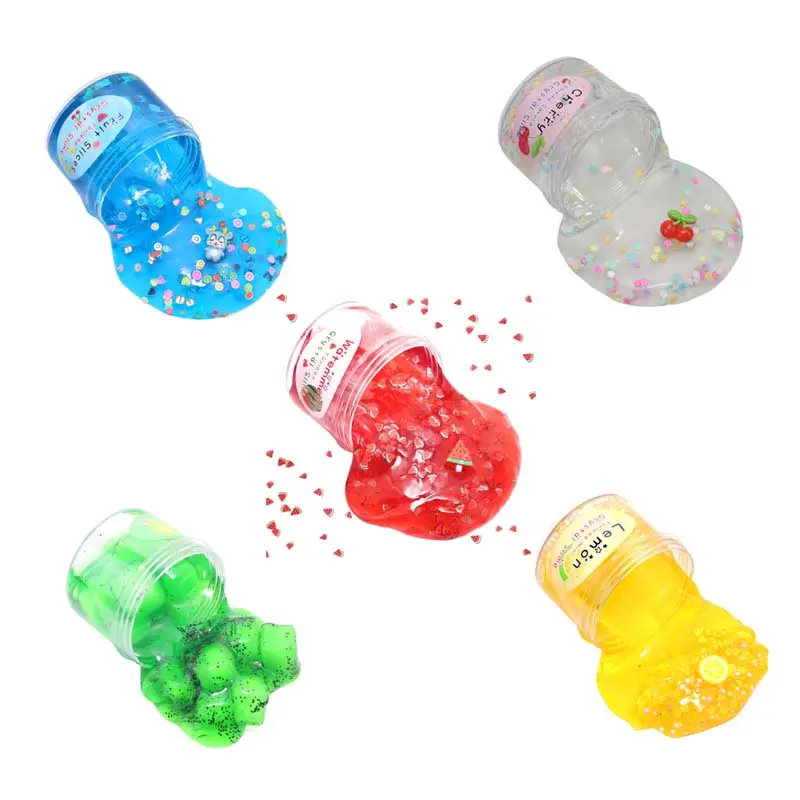 60 ml/pcs Color Plastine Slime Kits Box Crystal Slime Kit DIY Otro rompecabezas Fruit Playdough Aliviar el estrés Slime Toy