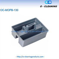 O-Cleaning Panier de rangement en plastique pour la maison avec poignée, Organisateur portable pour outils de nettoyage, Panier de douche