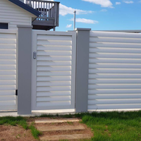 Panneaux de clôture extérieurs modernes en alliage d'aluminium blanc avec persiennes ventilées pour jardin, portail anti-escalade avec service de modélisation 3D