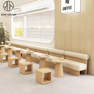 Taille personnalisée nordique moderne couleur crème belle <span class=keywords><strong>pizza</strong></span> restauration rapide restaurant salle à manger stand canapé café stand - Product Image 4