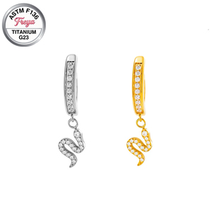 <span class=keywords><strong>Piercing</strong></span> per <span class=keywords><strong>ombelico</strong></span> in titanio 14G ASTM F136 con ciondolo a forma di serpente, anello per <span class=keywords><strong>piercing</strong></span> <span class=keywords><strong>all</strong></span>'<span class=keywords><strong>ombelico</strong></span> ipoallergenico con zircone. - Product Image 4