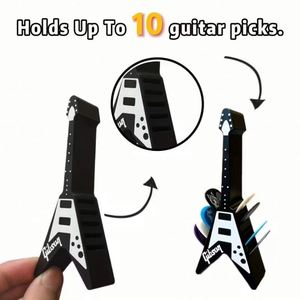 3D Printing Guitar Pick Holder Mini Guitar Shape Storage Storage Display Funny <b>Gift</b> for Music Lover Player Guitarist Accessories - Product Image 3