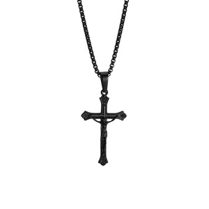 Jésus <span class=keywords><strong>Crucifixion</strong></span> Croix Pendentifs En Acier Inoxydable Religieux Chrétien - Product Image 2