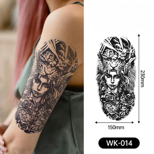 Succo di erbe personalizzato impermeabile corpo mezzo braccio del tatuaggio adesivo Semi-permanente e temporaneo per gli uomini e le donne - Product Image 2