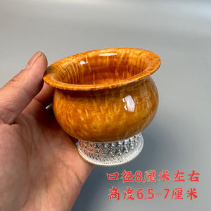 Тибетская деревянная чаша, обернутая бронзовой чашей для буддийской посуды, можно настроить для упаковки. - Product Image 2