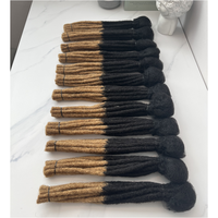 Capelli Umani Vergini 100% all'Ingrosso, Lunghezza 6-30 Pollici # Estensione Dreadlock Afro all'Uncinetto Fatta a Mano, Colore 1B/27, 0,6 cm, a Trama Singola
