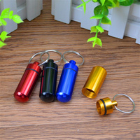 Pastillero Creativo de Aluminio al por Mayor, Llavero con Pastillero, Pastillero de Metal, Estuche para Medicamentos