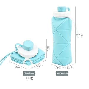 Tasse pliante en silicone de grande capacité pour les sports de plein air, voyage, bouilloire créative à eau et à café avec visites directes - Product Image 5