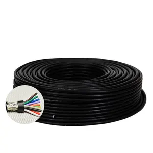 UL20276 10coresX22awg multi cores Tinned copper wire shield Control cable high flexible PVC Insulation PVC sheath