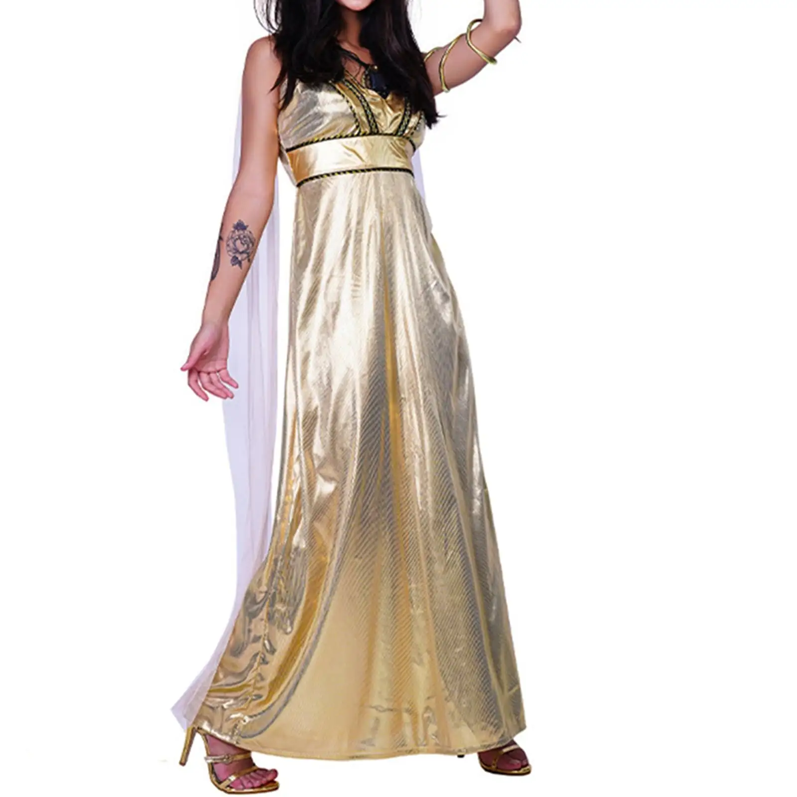 Kadınlar için yetişkin yılan derisi kleopatra kostüm roma kostümleri