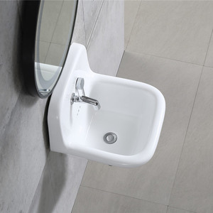HY3103 Lavabos en céramique lavabos de salle de bains tenture murale lavabo <span class=keywords><strong>pour</strong></span> toilettes publiques - Product Image 3