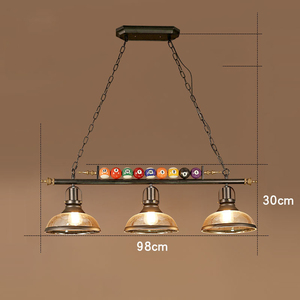 Muebles rurales de estilo americano candelabro en Barra de billar retro restaurantes lámpara de cristal con personalidad creativa Nórdica - Product Image 6