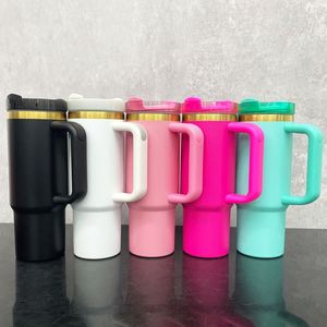 แก้วน้ำเคลือบทองคำ ขนาด 30 ออนซ์ รุ่น H2.0 ความจุสูง พร้อมหูจับ - Product Image 1