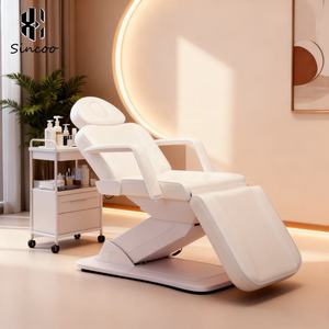 Lit de massage facial électrique moderne de luxe en cuir synthétique pliable pour salon de beauté et hôtel - Vente chaude - Product Image 5
