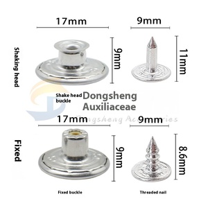 Bán buôn kim loại Chủ Đề Phụ kiện i-shaped Joker nút tròn với mô hình hình chữ nhật cho jeans áo khoác mạ kỹ thuật - Product Image 4