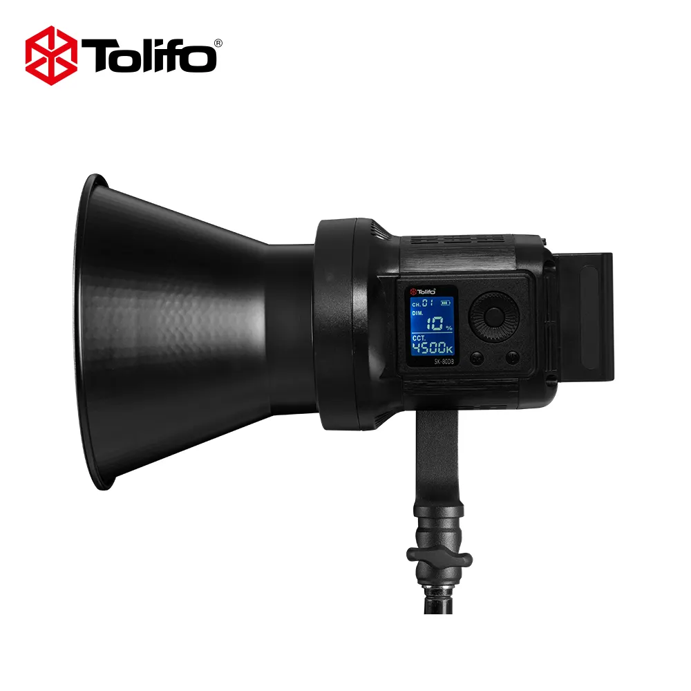Tolifo портативное двухцветное видео-студийное крепление 100 Вт, светодиодное непрерывное освещение с ЖК-дисплеем с дистанционным управлением