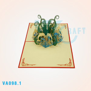 Carte de vœux 3D pop-up en papier fait main Viet-craft VA Couple et Lune - Product Image 4