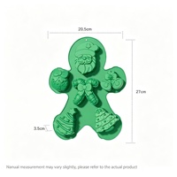 Moule à gâteau en silicone personnalisé pour Noël, bonhomme de neige, homme en pain d'épices, Père Noël, chocolat, gelée, pouding, compatible four