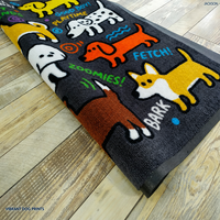 Tapis en peluche à imprimé animal, tufté, adapté aux animaux domestiques, écologique, imperméable, réversible, avec dos antidérapant en caoutchouc, style moderne, pour la maison et l'extérieur