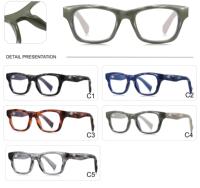 Lunettes de vue rétro carrées anti-lumière bleue en gros, monture TR CP de qualité supérieure pour hommes, plusieurs couleurs, lunettes de mode