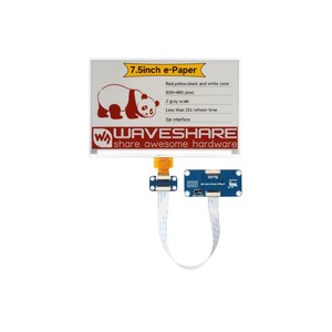 Écran e-Paper de 7,5 pouces (H), écran E-ink, 800x480, rouge/jaune/noir/blanc, interface SPI - Product Image 1