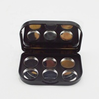 Nouveautés Palettes de fard à paupières magnétiques PCR Palette de pigments de fard à paupières vide casseroles rechargeables étui compact magnétique étain rond