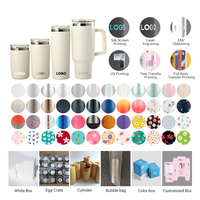 Gobelet isotherme personnalisé Everich en acier inoxydable à double paroi, tasse à café par sublimation avec couvercle et paille