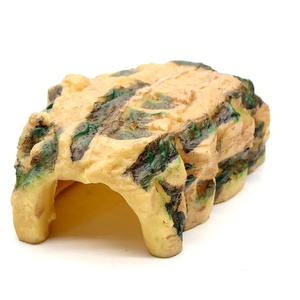 Commercio all'ingrosso rettile Cave Resin Rock Hide Habitat decorazione dell'acquario per piccoli animali rettile anfibio terrario - Product Image 5