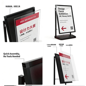 Support d'affichage publicitaire extérieur portable <span class=keywords><strong>en</strong></span> aluminium personnalisé, étanche et résistant au vent, pour affiches, vente <span class=keywords><strong>en</strong></span> <span class=keywords><strong>gros</strong></span>, ODM OEM - Product Image 2