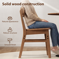 Chaise de salle à manger en bois massif avec dossier, style moderne et minimaliste, mobilier de maison pour salle à manger, bureau, petite chaise CY068