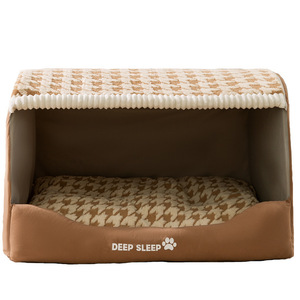 Dog Pet <b>Bed</b> Houndstooth Pattern Warm Sleeping <b>Pad</b> For Large Dogs Golden Retriever Four Seasons Use - Product Image 5