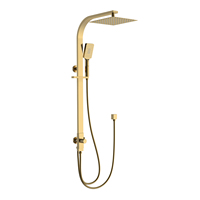Mélangeur d'eau carré de salle de bain de luxe colonne de douche en filigrane système de douche pluie ensemble de douche de tête à pression murale