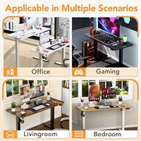 Bureau debout électrique moderne Furmax 55x24 pouces, réglable en hauteur, pour le bureau à domicile, avec mémoire de position et support métallique en T
