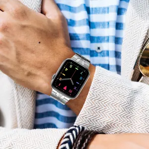 Topkwaliteit Rvs Polshorloges Armband Voor Apple Watch Band Metalen Horlogeband Voor Iwatch Serie 7 6 5 4 3 2 1