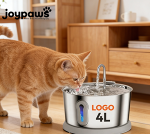 Distributeur d'eau automatique pour animaux de compagnie en acier inoxydable avec séparation des débris pour chats et chiens - Product Image 1