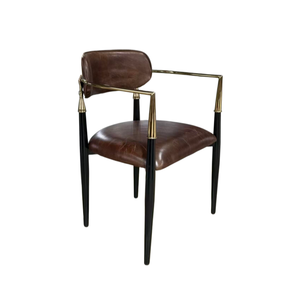 ชุดเก้าอี้รับประทานอาหารหรูหรา<span class=keywords><strong>ทันสมัย</strong></span>สำหรับเชิงพาณิชย์ หุ้มด้วยหนังแท้กำมะหยี่ พร้อมที่วางแขนสแตนเลส สำหรับโรงแรม - Product Image 6