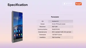 vertikales 8 zoll smart tablet IP Video 2-Wege-Interkom-System smart Home Center Controller Smart Villa Tür Telefon