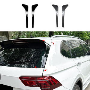 Autocollants de spoiler latéral et arrière Volkswagen Tiguan Rline MK2 2017+ Texture carbone noir piano Adhésifs pour coffre - Product Image 1