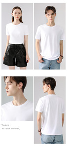 PM175 T-shirt unisexe décontracté mi-lourd pour homme, en coton PIMA de haute qualité, col rond, tricoté, décontracté, unisexe, mi-lourd - Product Image 4