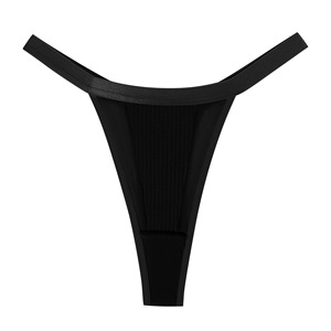 2025 estilo de verano fino Micro elástico Tanga estilo europeo americano cintura baja hilo Invisible Color puro para mujeres niñas - Product Image 6