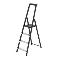 150 kg Charge maximale 8 marches Escada De Aluminio Escaliers Escabeau en aluminium avec plateau à outils pour main courante