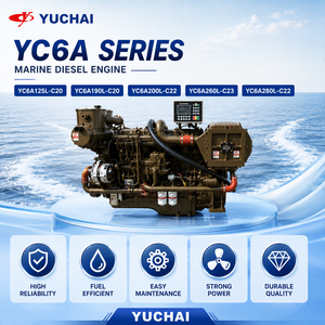 Motor Yuchai Serie YC6A de <span class=keywords><strong>4</strong></span> Tiempos y 6 Cilindros, Motor Diésel Marino YC6A200L-C22 YC6A260L-C23 YC6A280L-C22 para Barcos de Pesca - Product Image 3
