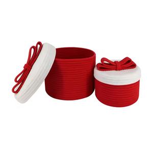 New Collection <strong>Mini</strong> Handmade Woven Cotton Rope Decorative <strong>Basket</strong> Laundry <strong>Hamper</strong> Cute Storage <strong>Basket</strong> for Kids Toys Cloths - Product Image 1