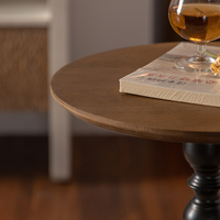 Table d'appoint en bois de style rétro américain, petite table basse créative pour salon moderne, table d'angle rustique pour