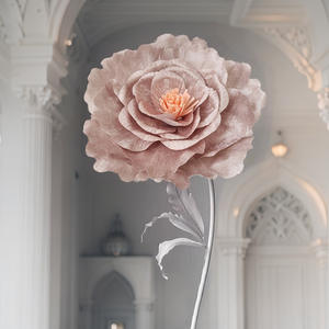 Fleurs de pivoines artificielles faites à la main Fournitures de décoration de mariage Derniers modèles de fleurs artificielles soigneusement sélectionnées - Product Image 2